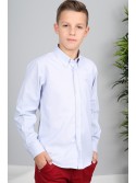 Blue Smooth Shirt NDZ3801 - Internetinė parduotuvė - Boutique